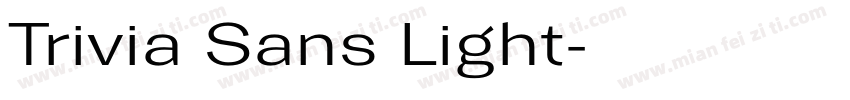 Trivia Sans Light字体转换